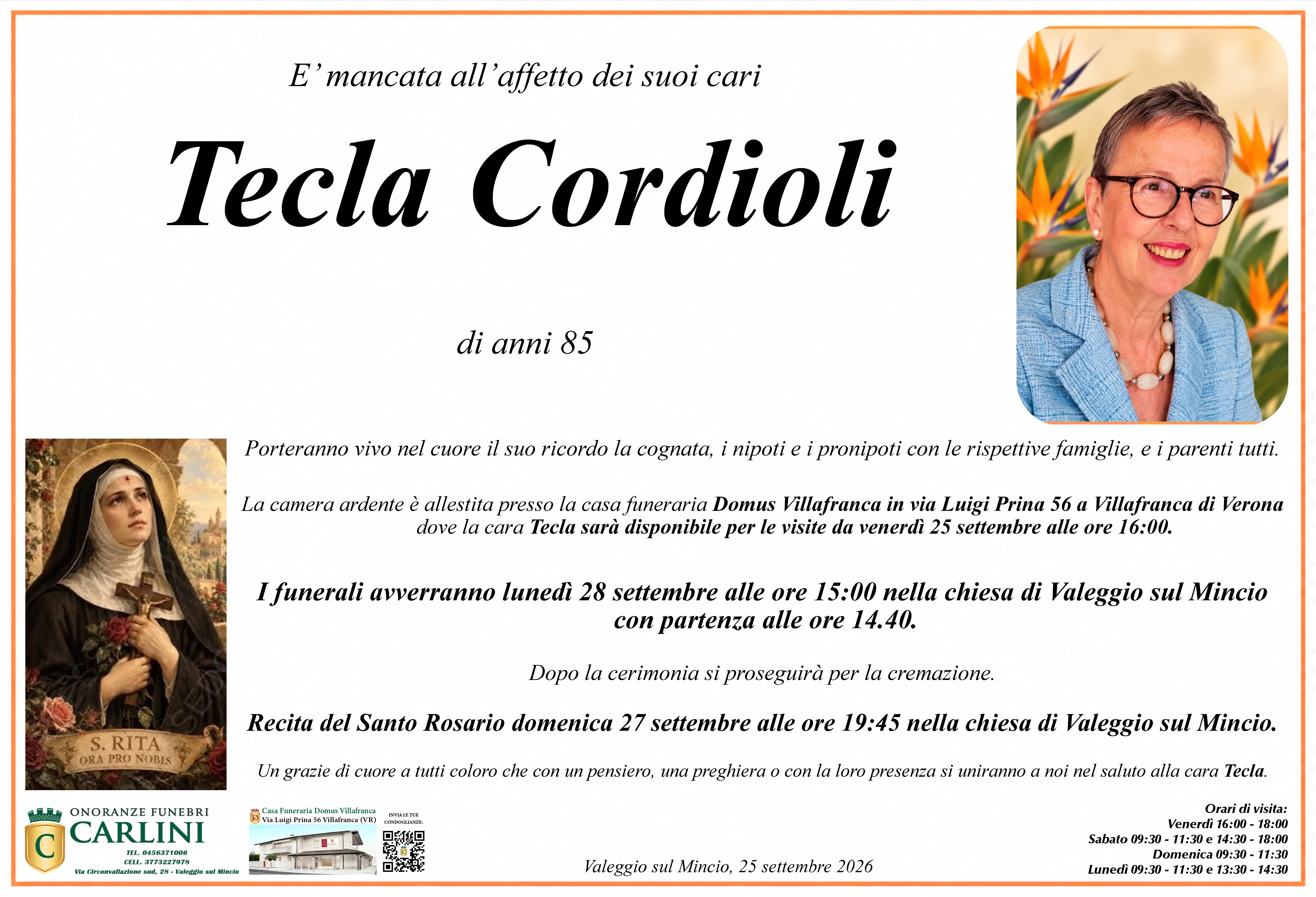 Scopri di più sull'articolo Tecla Cordioli